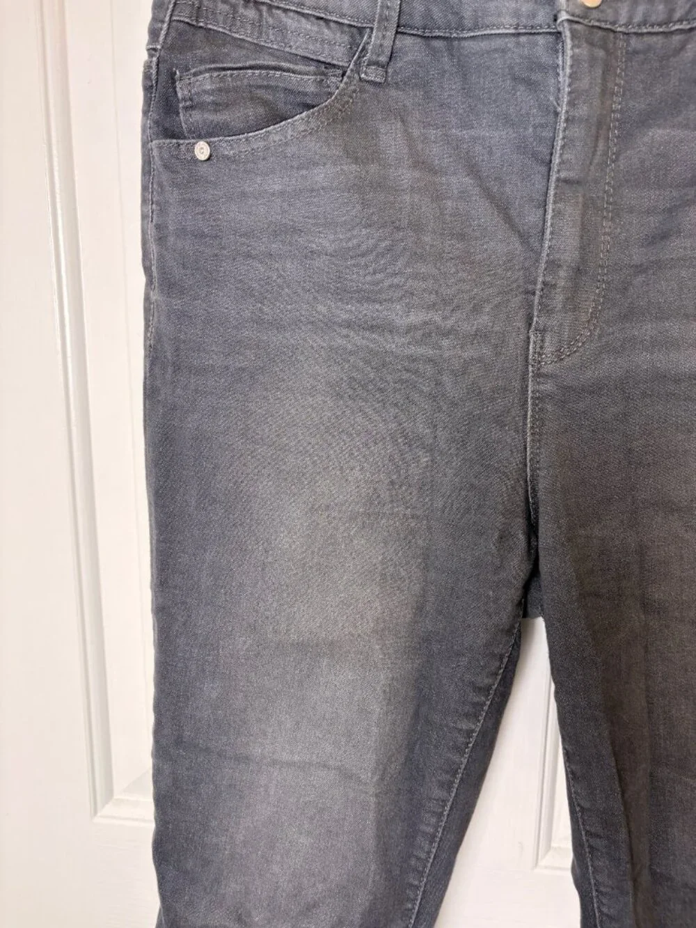 Democracy Ab Solution Gray Mid Rise Skinny Ankle Jeans Size 10